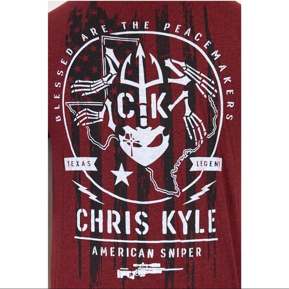 Howitzer Style Men's T-Shirt CHRIS KYLE FROG FLAG Military Grunt MFG - Picture 9 of 16